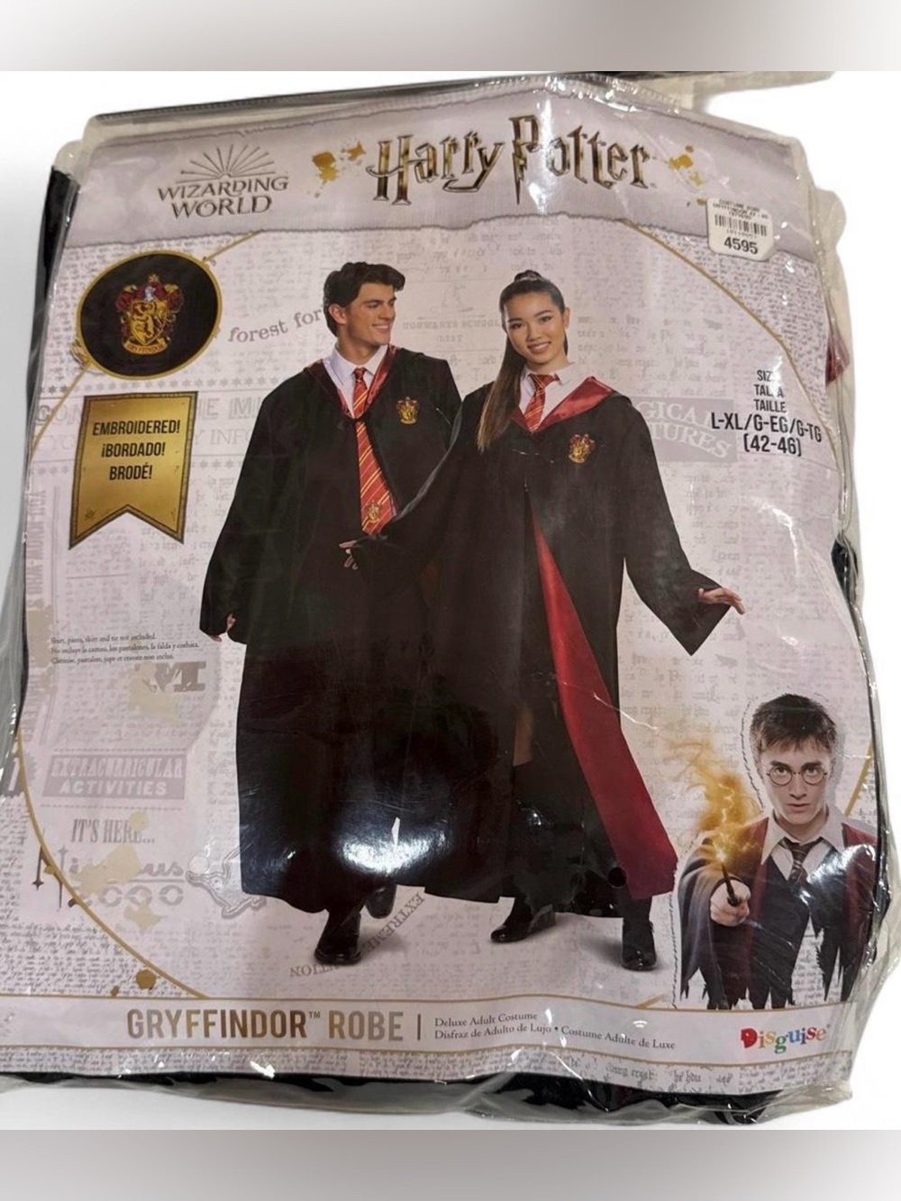 Disguise Harry Potter Gryffindor Robe & Scarf Unisex Costume L/XL
